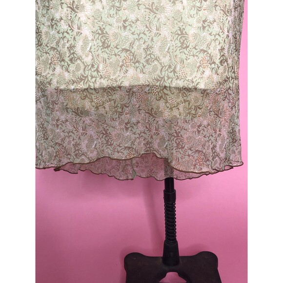 1990s-Y2K. Jonathan Martin Floral Print COWL Neck ASYMMETRICAL. S-M - Picture 7 of 10